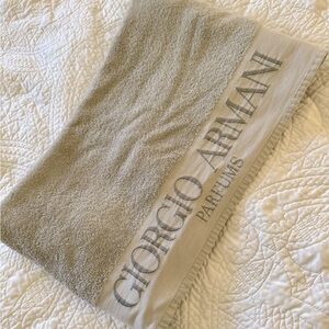 Vintage, GIORGIO ARMANI  beach towel, Giorgio Armani Parfums, bath/beach
